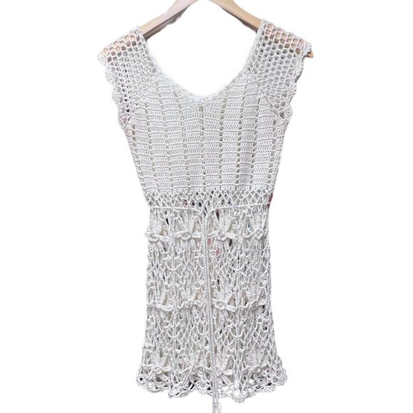 White Diamonds Tops - White Diamond Women’s Ivory Crochet Top Boho Sexy Size Large